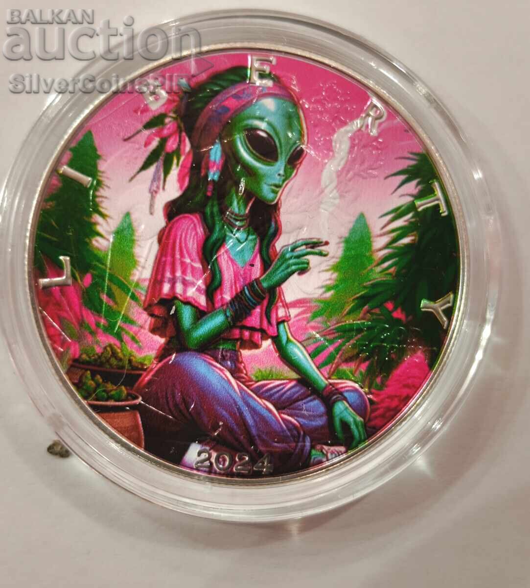 Argint 1 oz Hipster Extraterestru 2024 SUA