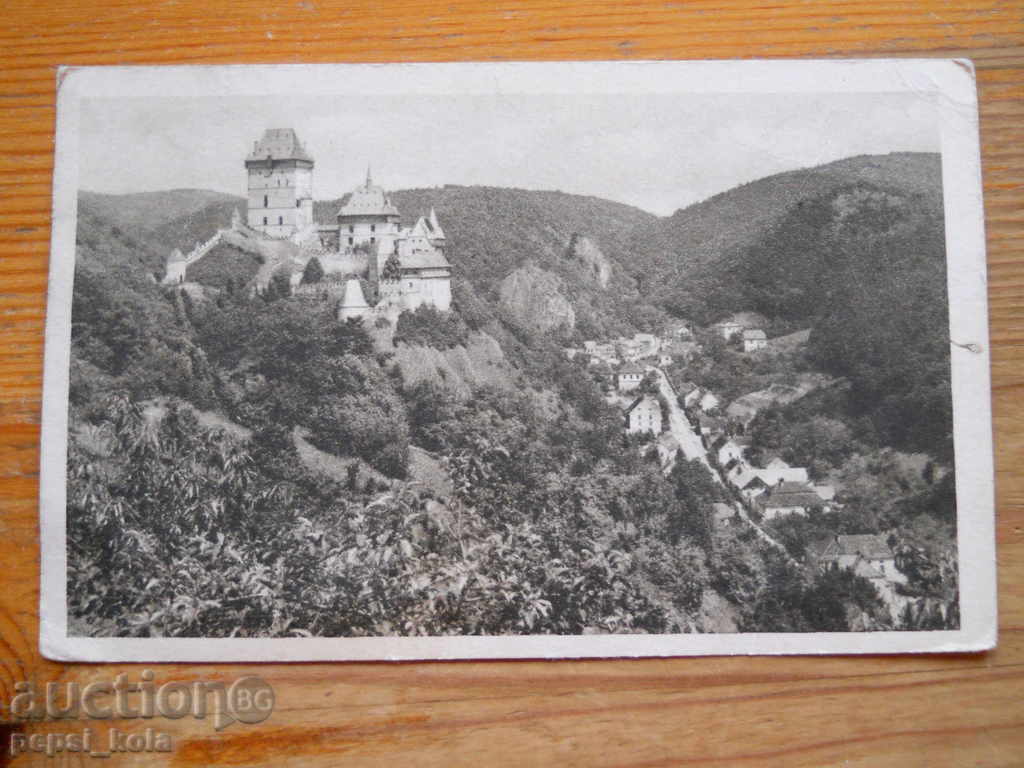Antique postcard - Czechoslovakia (Karlštejn) Antique postcard - Czechoslovakia (Karlštejn)