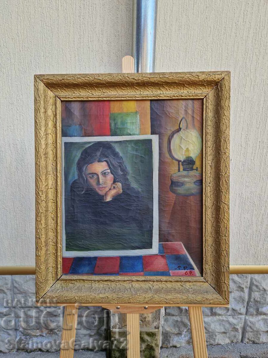 Παλαιός, υπέροχος, αντίκα πίνακας, λάδι σε καμβά Παλαιός, υπέροχος, αντίκα πίνακας, λάδι σε καμβά