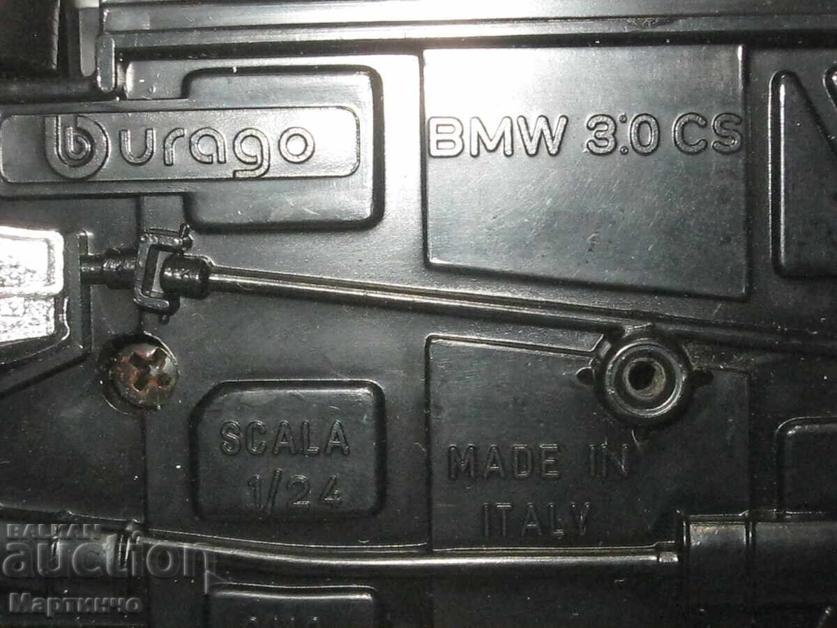 Jucărie veche model mașină BMW 3:0 cs 1/24 Burago - 6
