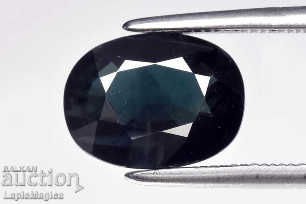 Μπλε-πράσινος ζαφείρι - θερμαινόμενο 2.09ct οβάλ κοπή 9x7mm