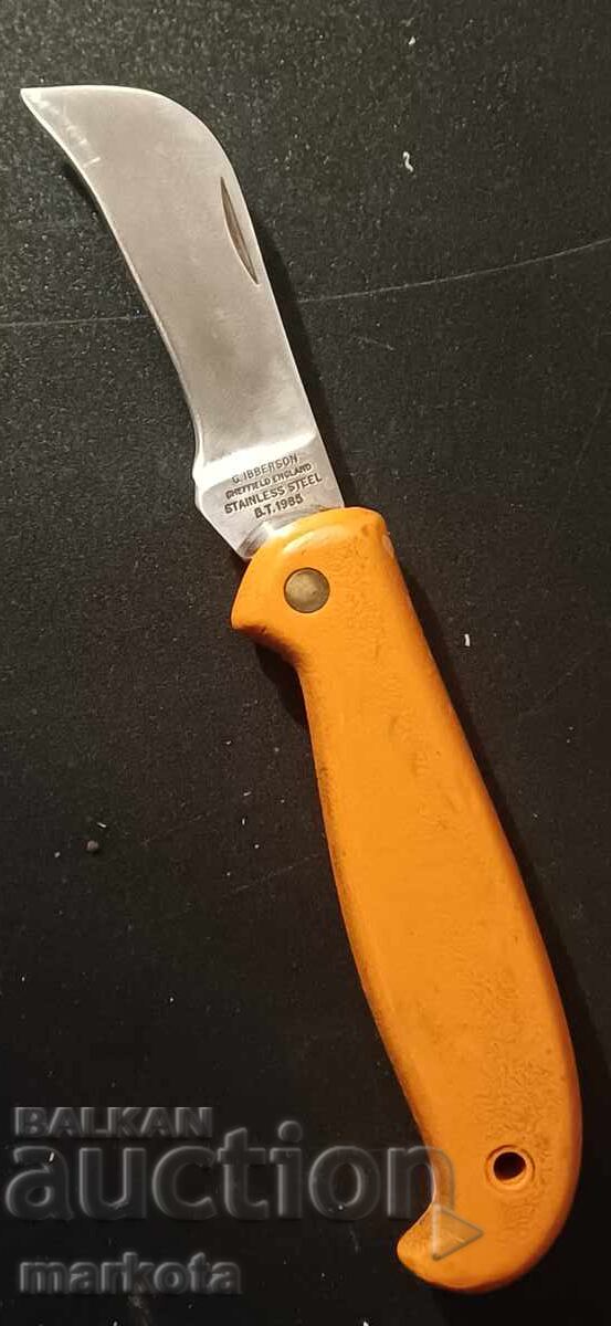 Vechi cuțit de buzunar englezesc pentru ciuperci