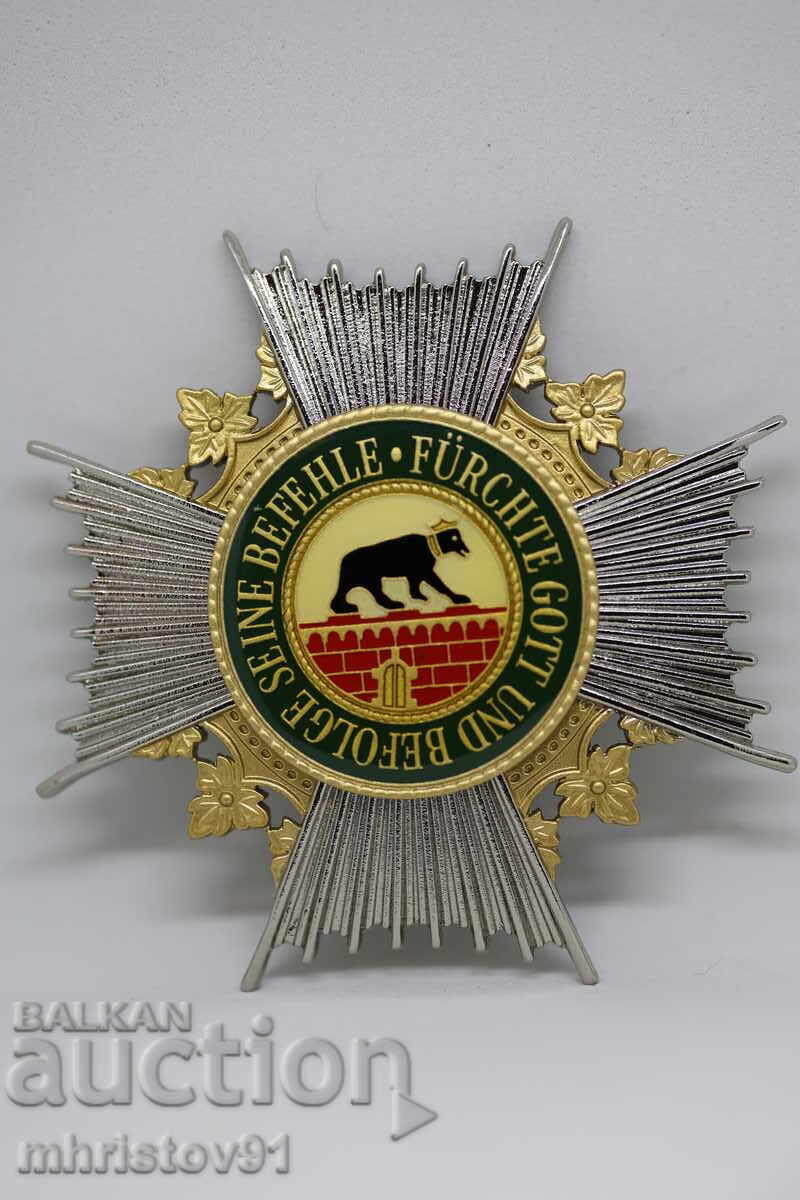 Semn german decorativ „Befolge seine Befehle – Fürchte”