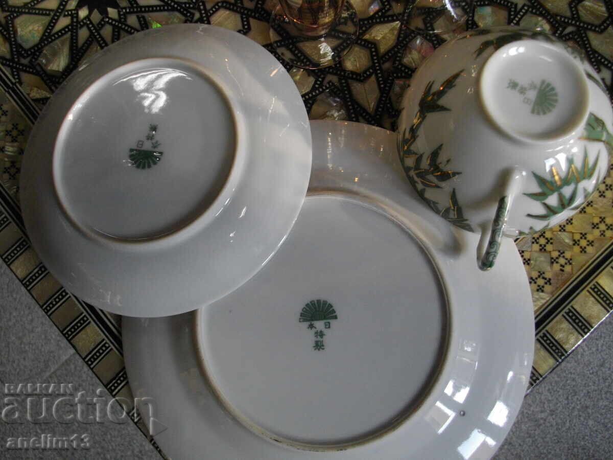 ТРОЕН СЕТ ПОРЦЕЛАНОВА ЧАШКА И ЧИНИЙКИ - 7