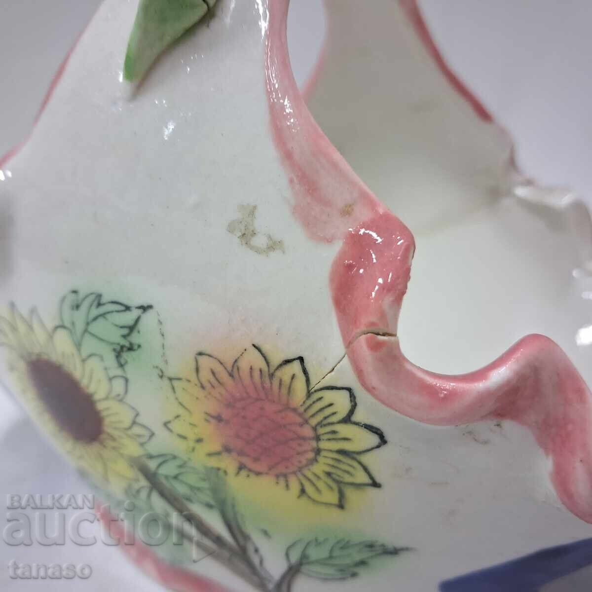 Coșuleț decorativ ceramic „Floarea-soarelui” – Pictat manual - 5