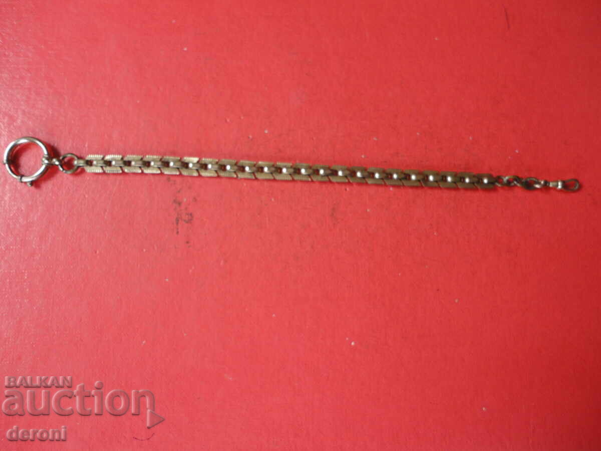 Позлатен кюстек верижка за джобен часовник KJ Double