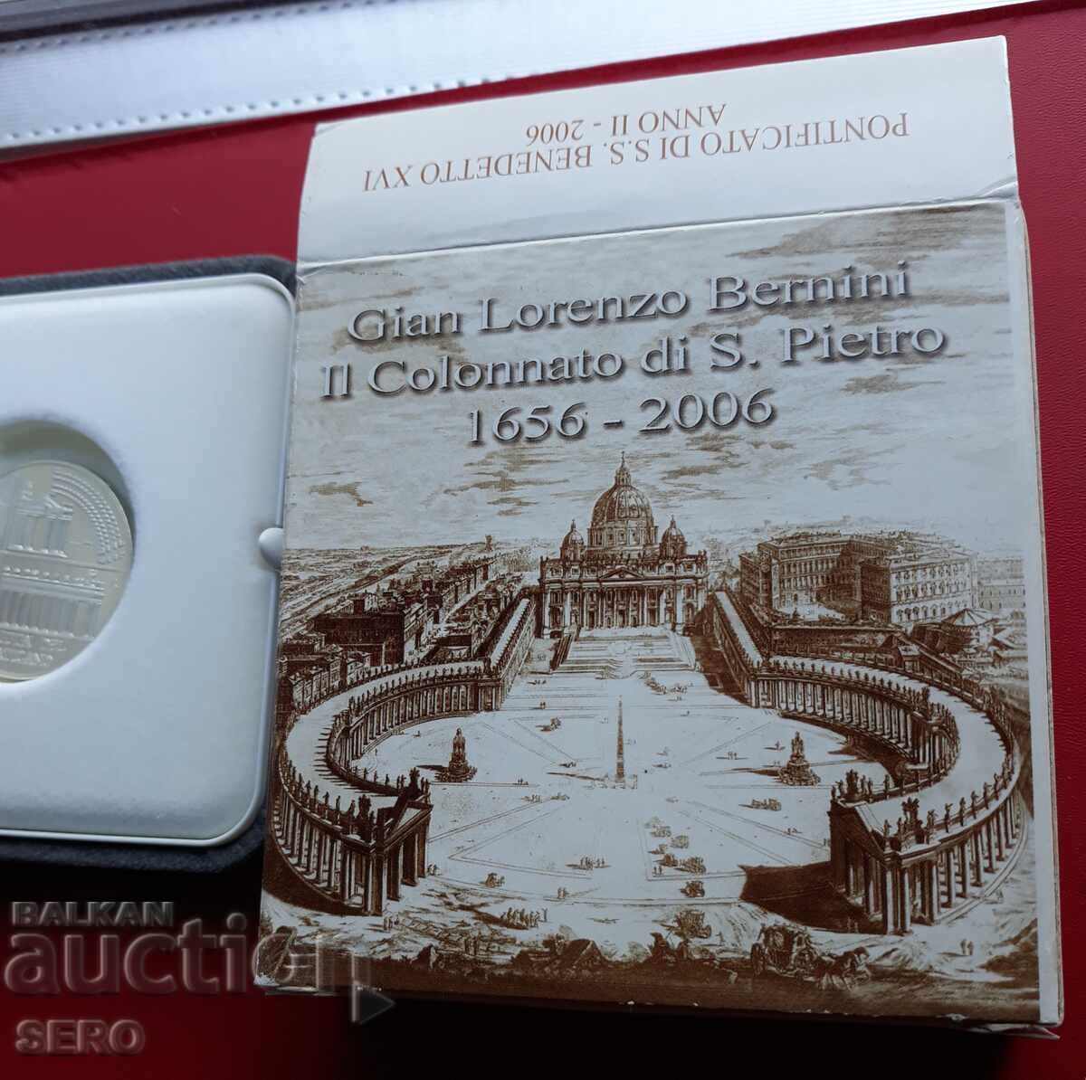 Vatican - 10 Euro 2006 - 350th Anniversary of the Construction of the Colonnade - 5 Vatican - 10 Euro 2006 - 350th Anniversary of the Construction of the Colonnade - 5