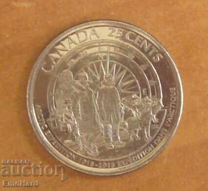 Canada 25 cenți 2013 - 100g. Expediția Arctica