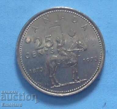 Canada 25 cents - 1973 100th anniversary Canada 25 cents - 1973 100th anniversary