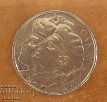 Canada 25 cenți - 2005 Anul Veteranilor
