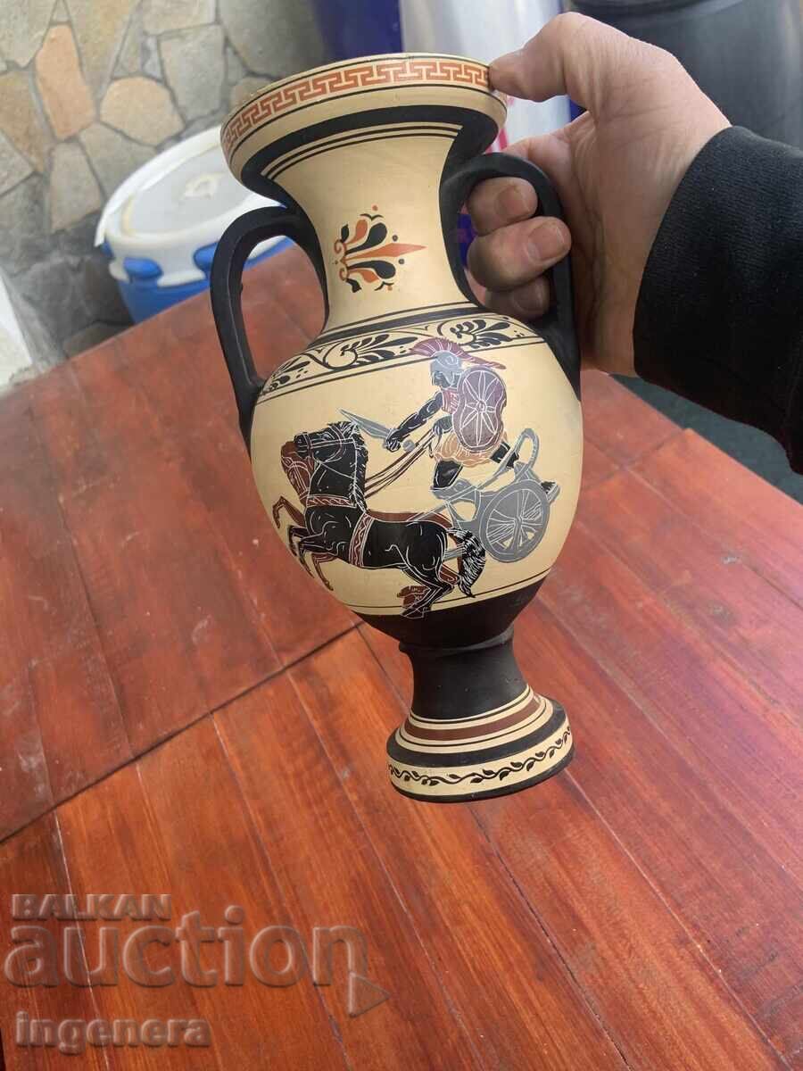 ВАЗА ДЕЛВА КЕРАМИКА РИСУНЪК ГРЪЦКИ МОТИВИ с цена € 14.50 | 28.36 лв.