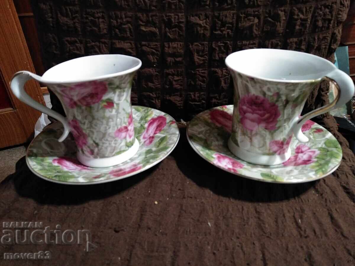 Φλιτζάνια τσαγιού. Πορσελάνη. Σετ