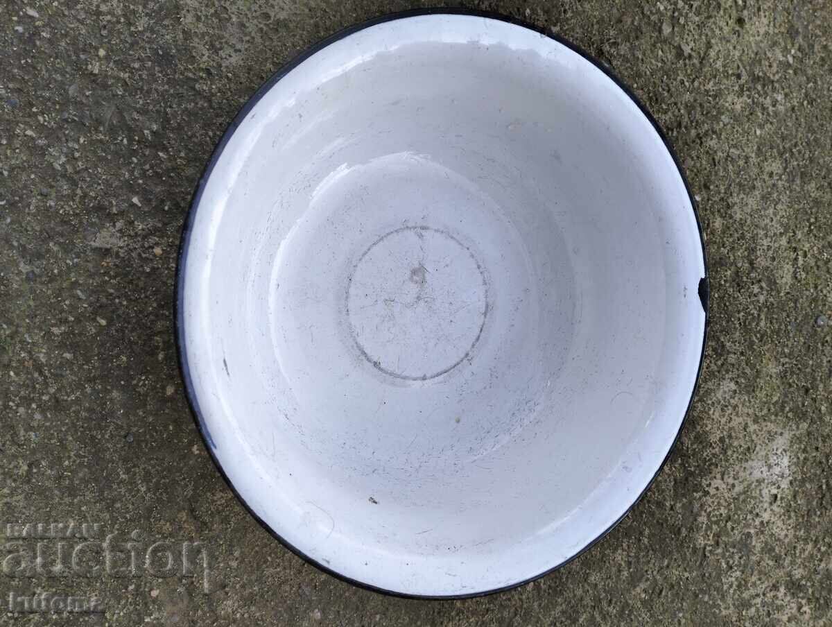 Old enameled bowl