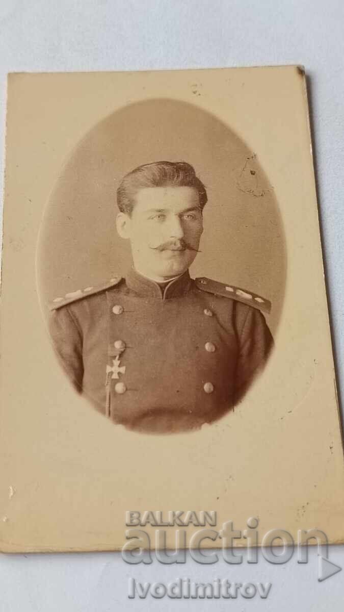 Fotografie Ofițer din Regimentul 7 Infanterie Carton
