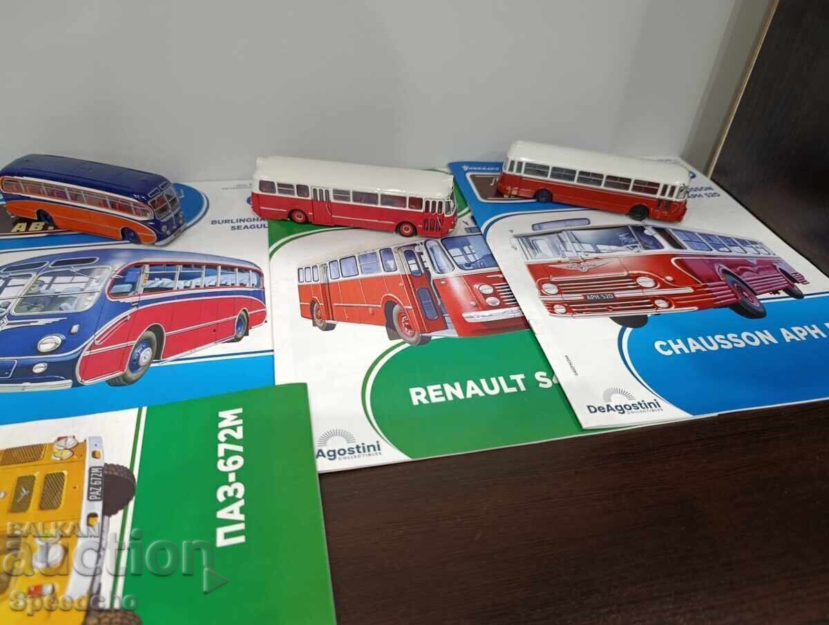 Auction Legendary buses - 6 pieces, 8 magazines Auction Legendary buses - 6 pieces, 8 magazines