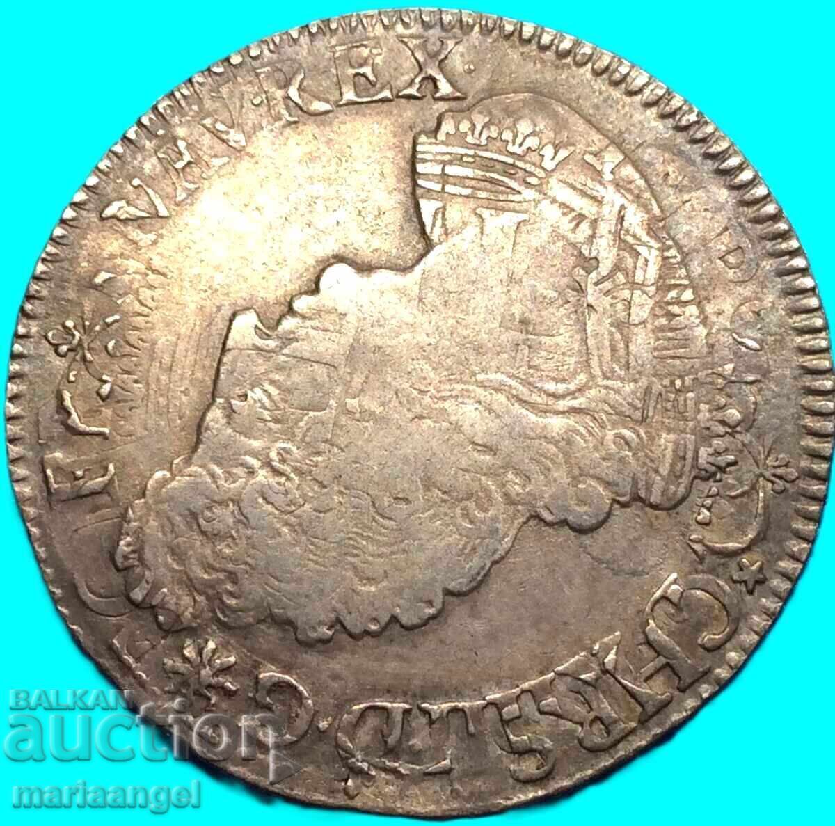 Auction  France 1/2 Écu 6994 (1694) B - Rouen Louis XIV Silver