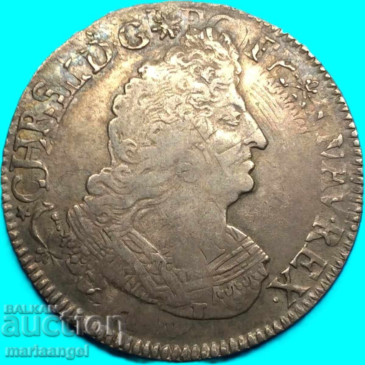 Γαλλία 1/2 Εκύ 6994 (1694) Β - Ρουέν Λουδοβίκος XIV ασήμι - 7 Γαλλία 1/2 Εκύ 6994 (1694) Β - Ρουέν Λουδοβίκος XIV ασήμι - 7