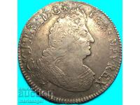 France 1/2 Écu 6994 (1694) B - Rouen Louis XIV Silver