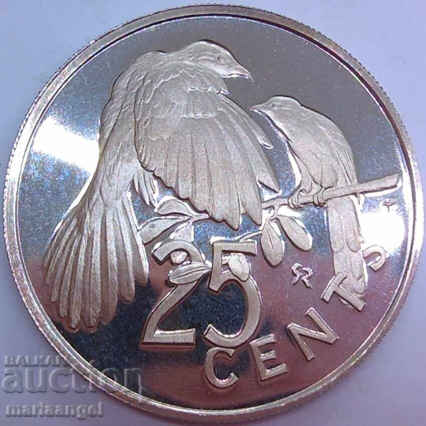 25 цента 1973 PROOF Британски Вирджински острови