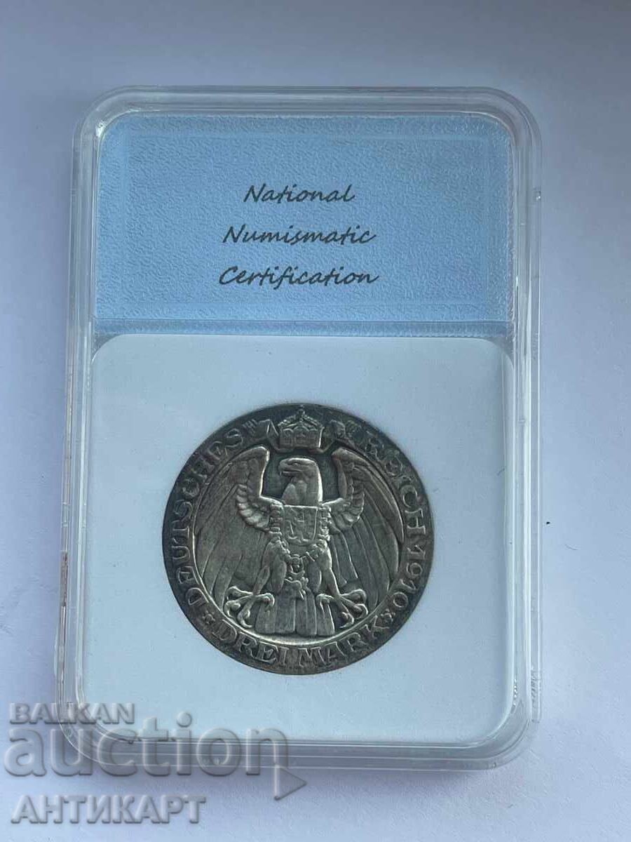 Delivery of Silver Coin 3 Mark 1912 Germany Univ. Berlin MS-62