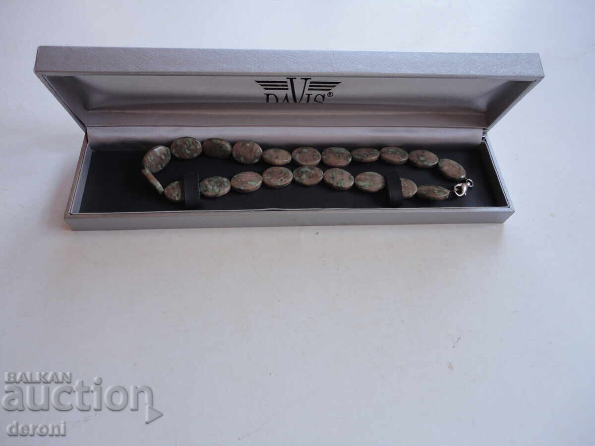 Colier de lux cu pietre naturale de jasp leopard și argint Colier de lux cu pietre naturale de jasp leopard și argint