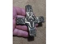 Cruce masivă din bronz vintage S.XX Cruce