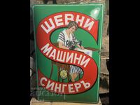 Enamelled Singer Sign - Singer