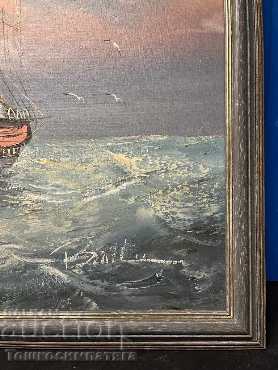 Όμορφο, θαλασσινό τοπίο με ιστιοφόρα με τιμή € 180.00 | 352.05 BGN