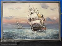 Beautiful sea landscape with sailboats