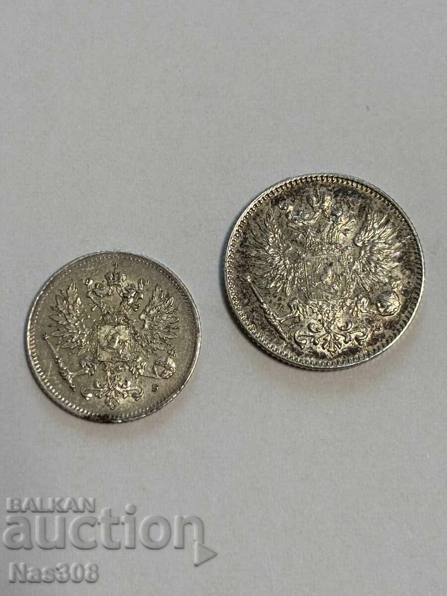 Δημοπρασία Ασημένια 25 και 50 Πένι Φινλανδίας