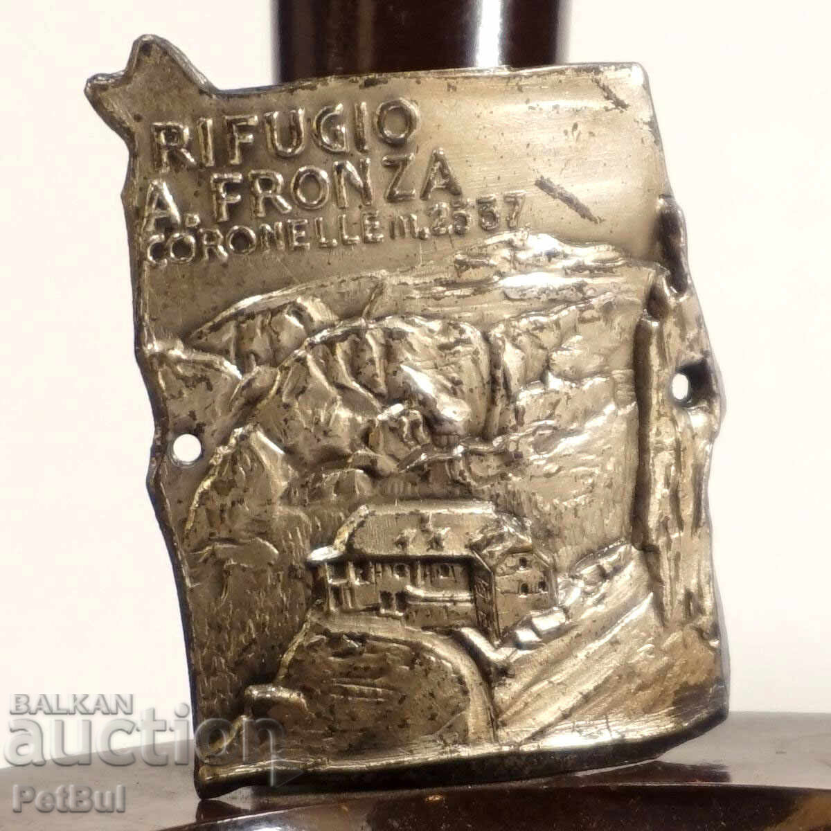 Old Badge for Hiking Stick RIFUGIO A FRONZA 2557 m Old Badge for Hiking Stick RIFUGIO A FRONZA 2557 m