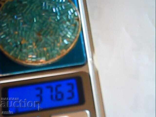 Όμορφη μεταλλική χάντρα με χάντρες για κολιέ - 5