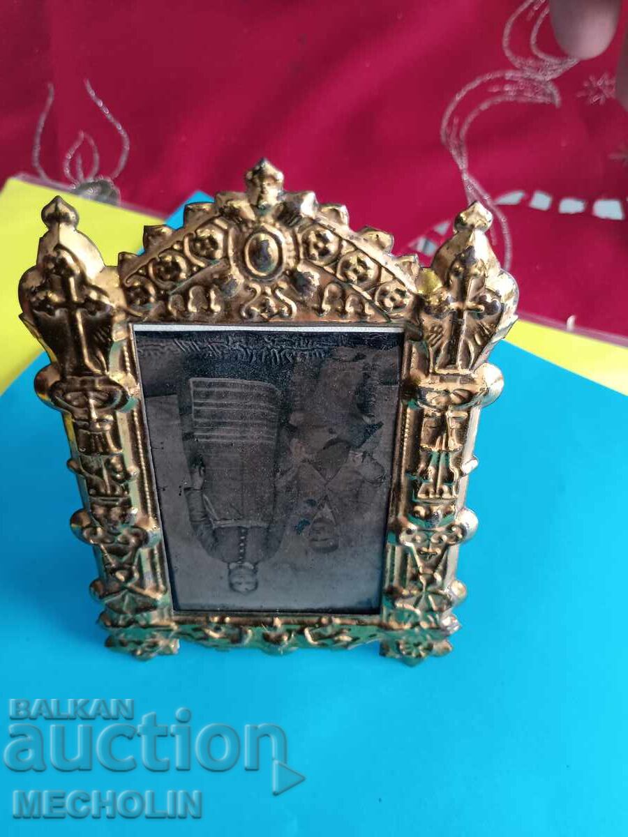 Ramă și fotografie colecționabilă de epocă (renaștere) - 6