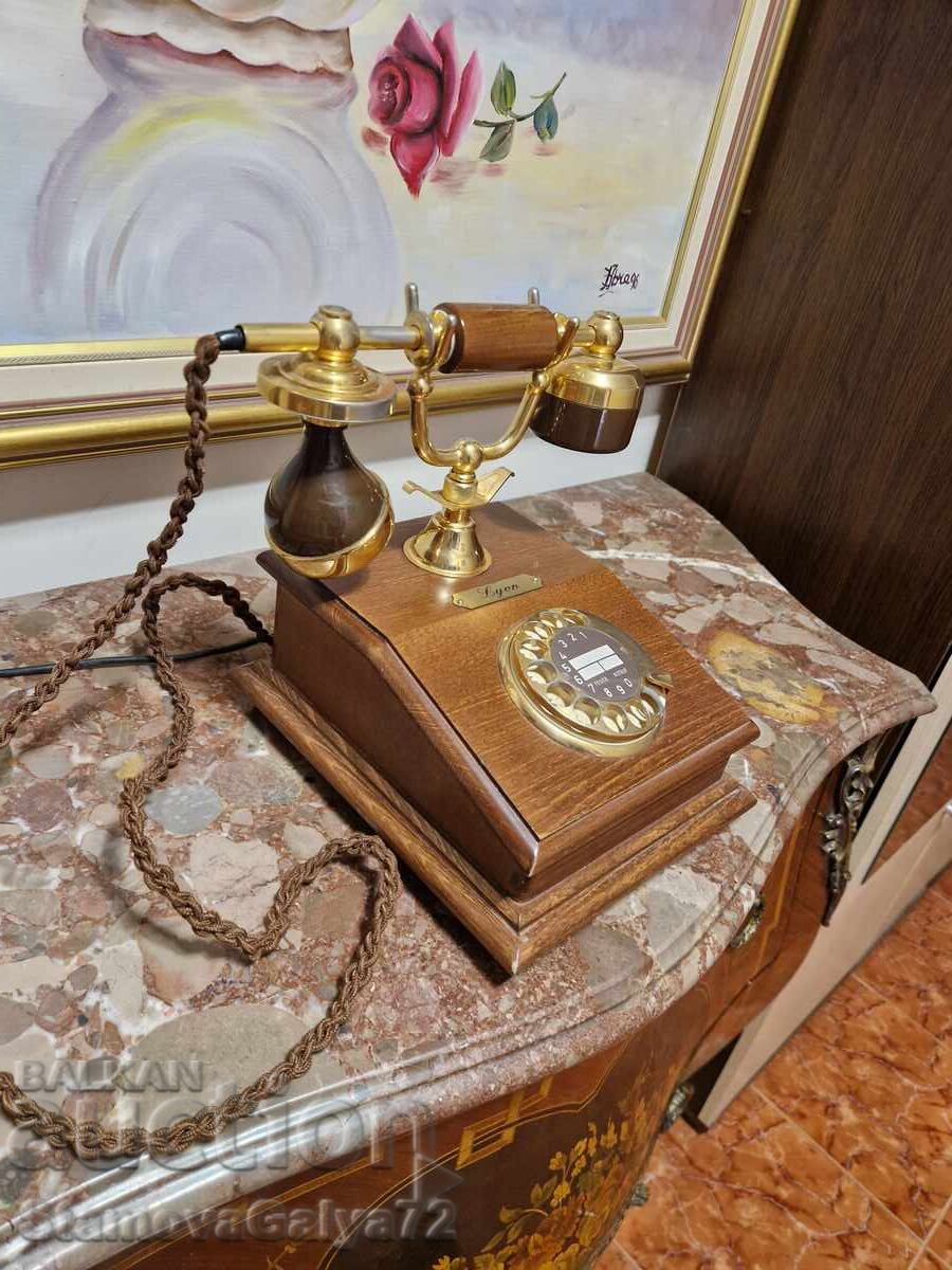Delivery of Beautiful Antique French Wooden Telephone