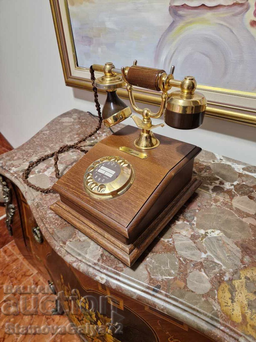 Telefon antic francez din lemn, superb - 5 Telefon antic francez din lemn, superb - 5