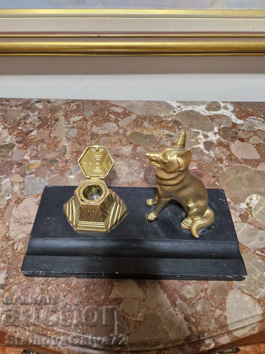 Εξαιρετικό αντίκα γαλλικό μελανοδοχείο με φιγούρα - 7 Εξαιρετικό αντίκα γαλλικό μελανοδοχείο με φιγούρα - 7