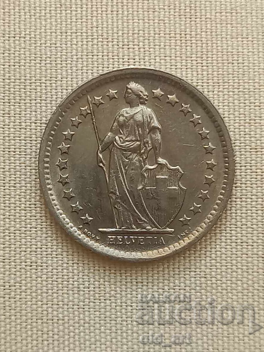 Monedă - Elveția, 1/2 franc 1968 cu preț € 4.50 | 8.80 BGN