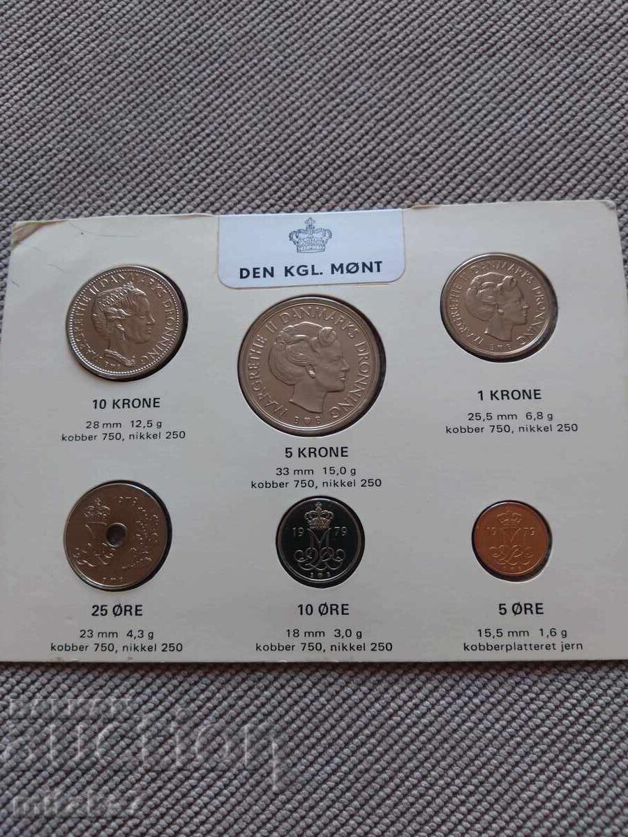 Сет монети 1979 година, Дания