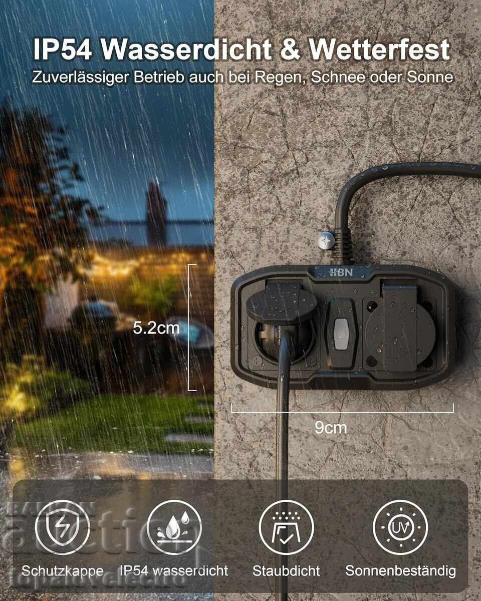 Licitație NOU! Priza WiFi externă HBN cu 2 ieșiri independente – Smart