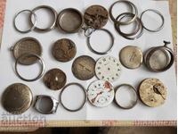Lot of watch movements and cases for pocket watches