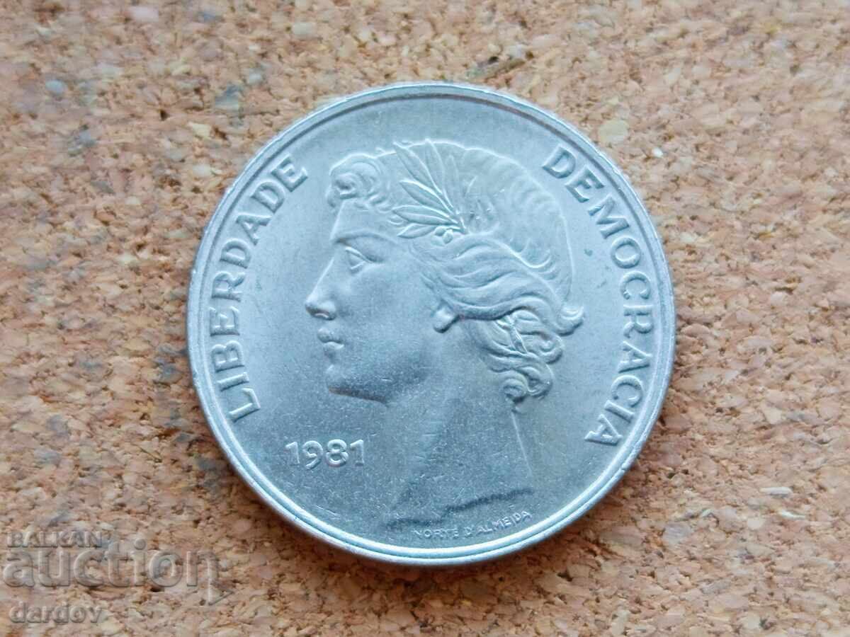 Portugalia 25 escudos, 1981 cu preț € 0.90 | 1.76 BGN