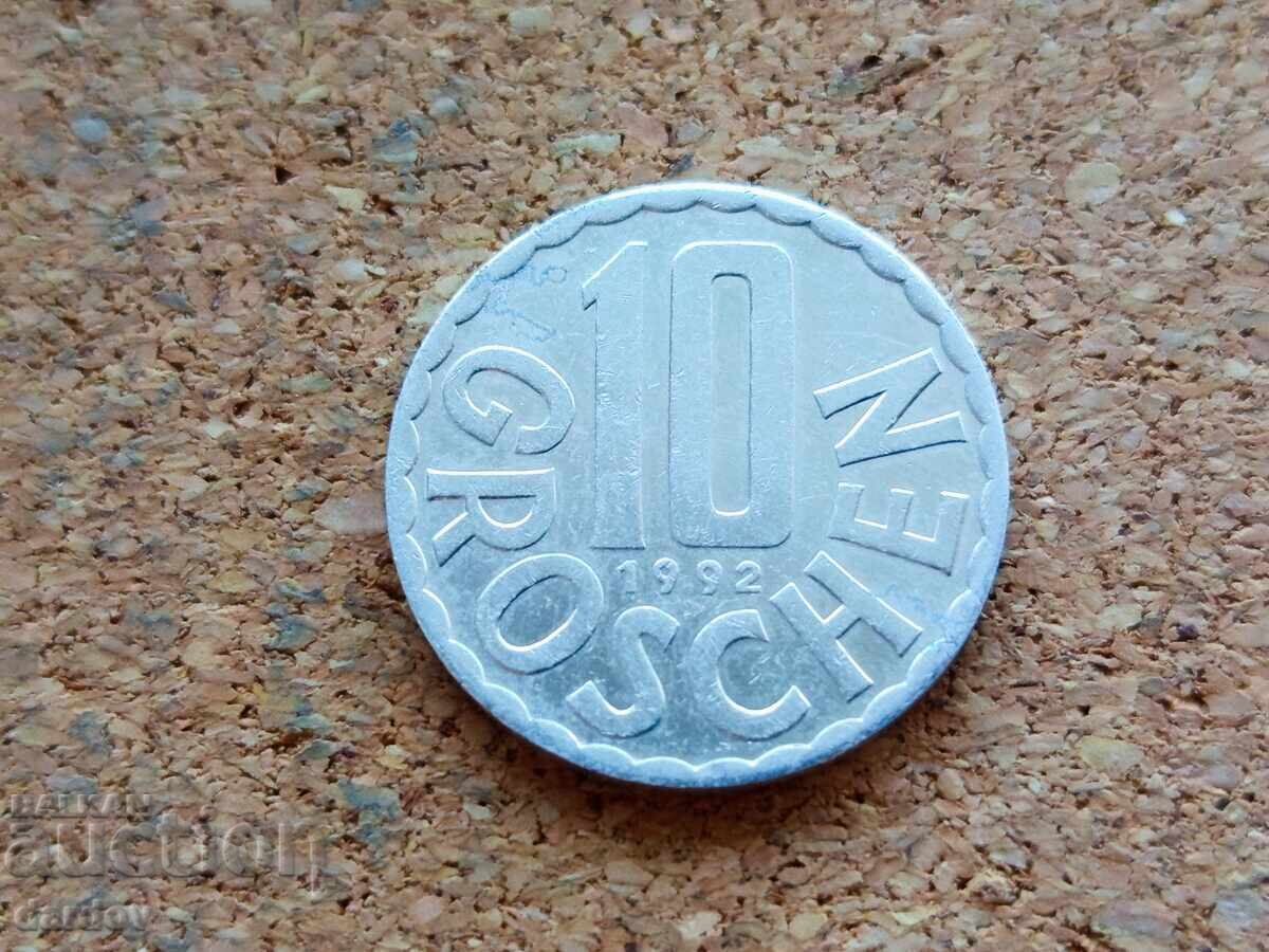 Austria 10 groși, 1992 Austria 10 groși, 1992