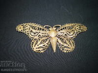 Винтидж брошка с пеперуда от 20-те години на миналия век