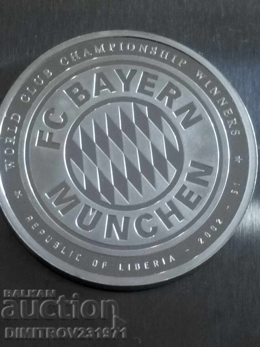 $1, Liberia, 2002. Subject: Bayern Munich with price € 10.00 | 19.56 BGN