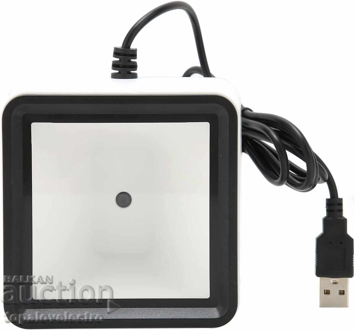 Licitație NOU! Scaner de coduri de bare USB cu cablu ASHATA – 1D/2D, de birou (han