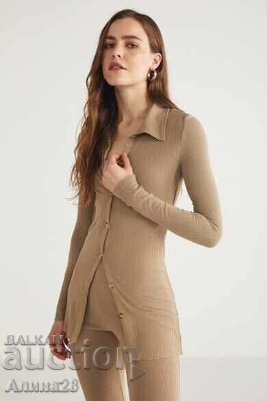 Licitație Cămașă bumbac, culoare camel, mărimea M Licitație Cămașă bumbac, culoare camel, mărimea M