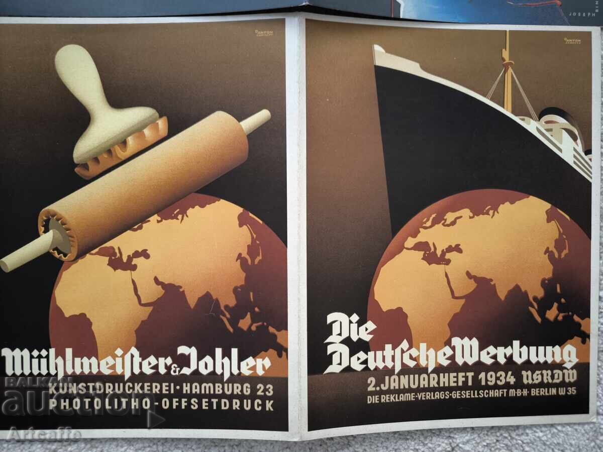 Licitație Reviste vintage germane de artă publicitară din 1933 Licitație Reviste vintage germane de artă publicitară din 1933