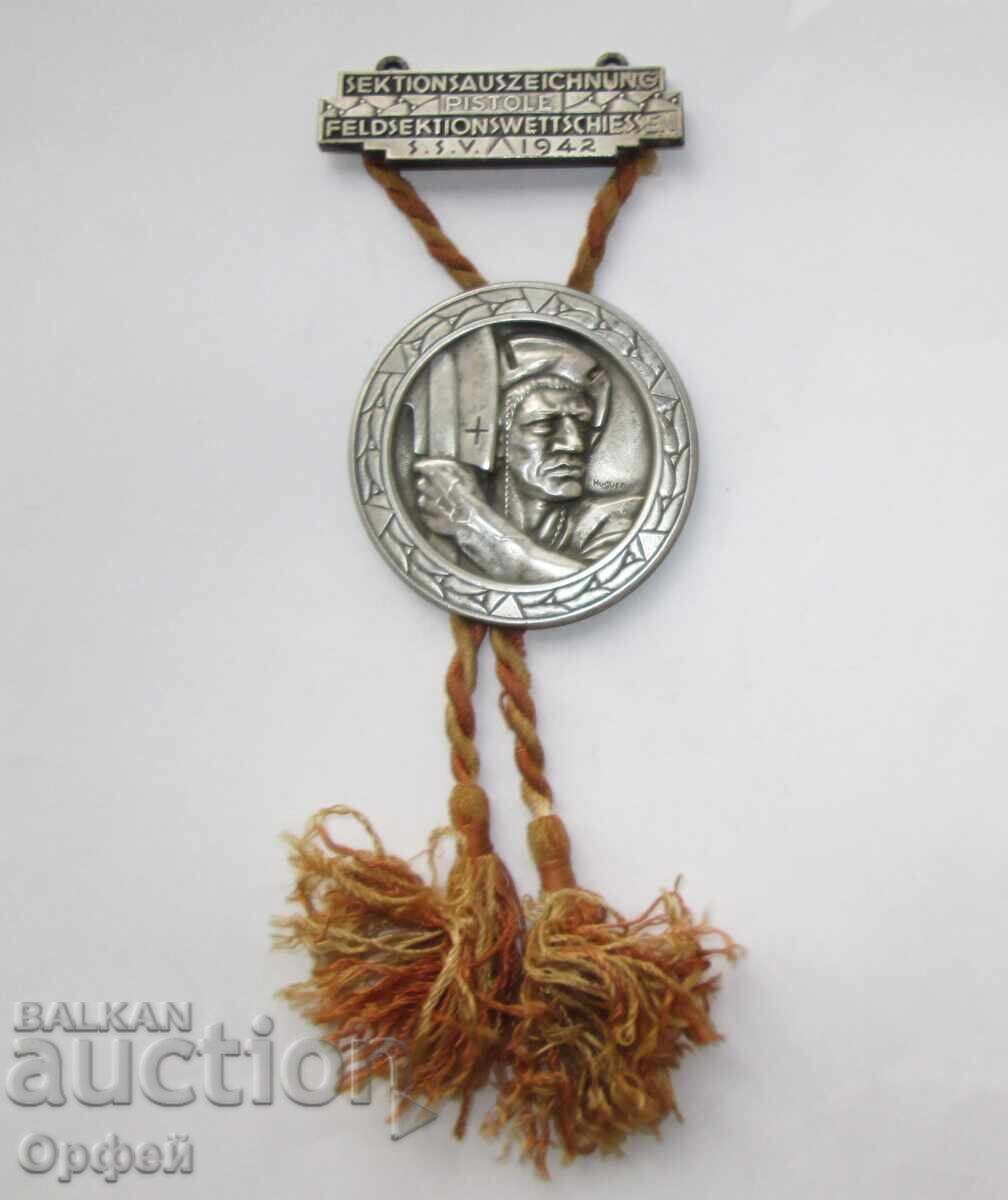 Стар Швейцарски медал Стрелба с пистолет 1942 г.