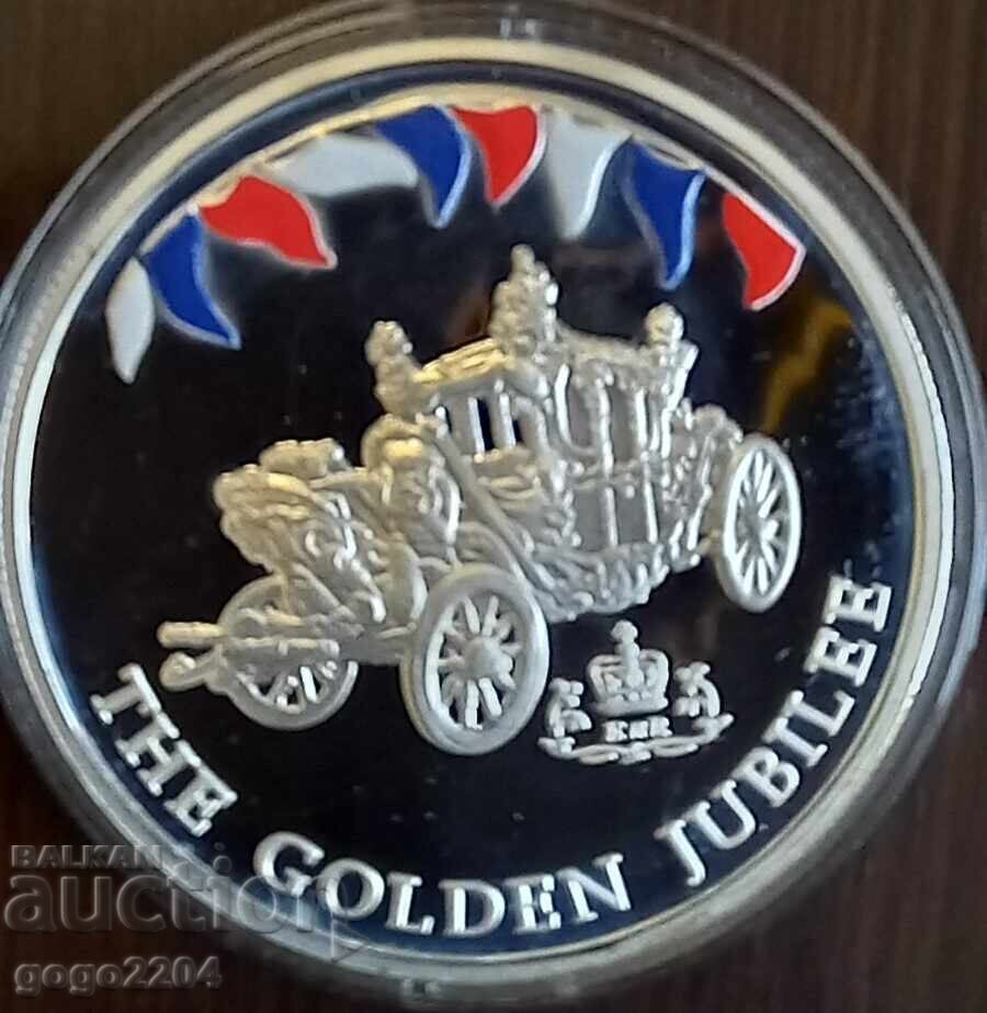 Falkland Islands 50 Pence 2002 Elizabeth II Golden Jubilee Falkland Islands 50 Pence 2002 Elizabeth II Golden Jubilee