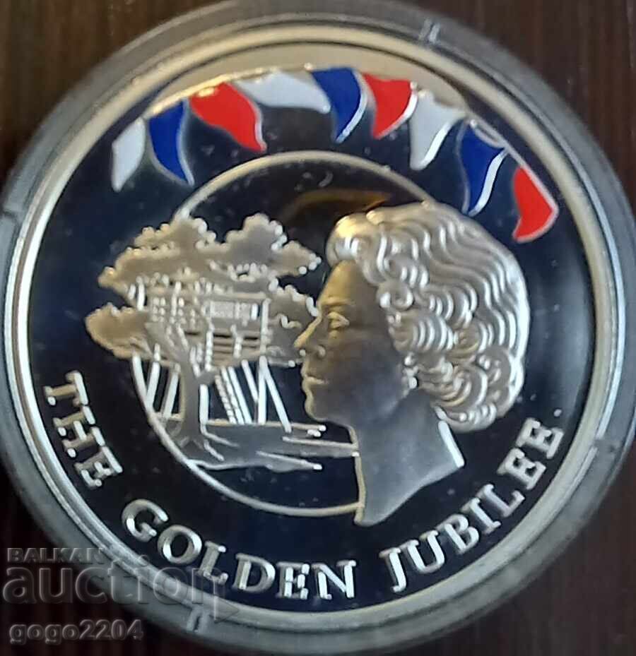 Falkland Islands 50 Pence 2002 Elizabeth II Golden Jubilee